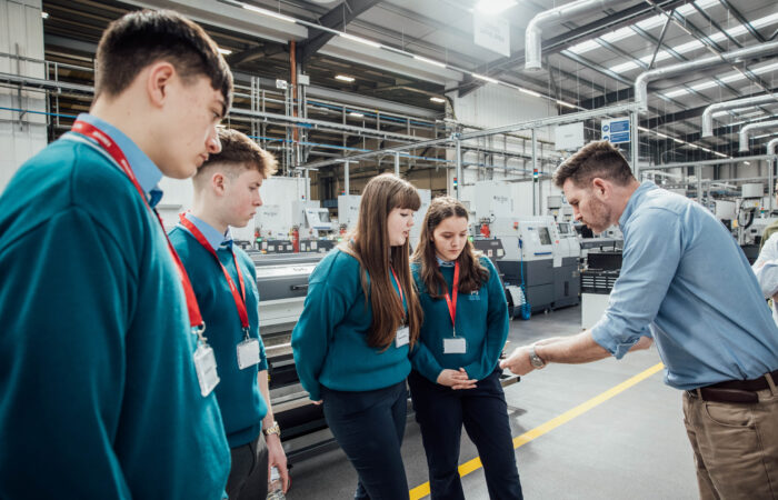 Students from St Caimin's attending the VIP Engineering Experience at Smithstown Light Engineering